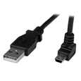USBケーブル/1m/Type-A - Mini B (L型上向き)/オス - オス (USBケーブル/1m/Type-A - Mini B (Lガタウエムキ)/オス - オス)