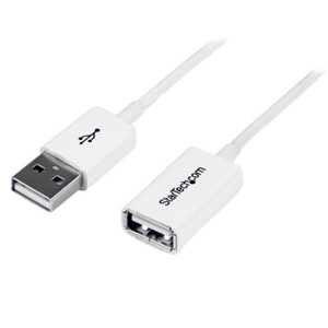 2m ホワイトUSB2.0延長ケーブル　USB A オス－USB A メス (2m ホワイトUSB2.0延長ケーブル　USB A オス－USB A メス)