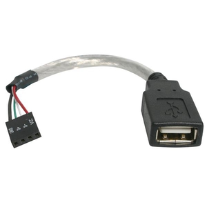 15cm PCケース/マザーボード接続用USB 2.0ケーブル USB Aタイプ メス - 4ピン USBマザーボードヘッダー メス (15cm PCケース/マザーボード接続用USB 2.0ケーブル USB Aタイプ メス - 4ピン USBマザーボードヘッダー メス)