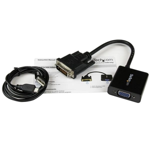 Dvi D Vgaアクティブ変換アダプタ フォーマットコンバータ Dvi D オス Vga D Sub15ピン メス Usbバスパワー対応 19x10 ブラックの商品詳細 Synnex Store