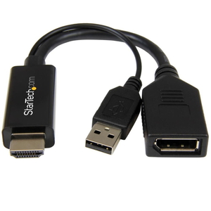 HDMI - DisplayPort変換アダプタ(USBバスパワー対応) 4K解像度 入力:HDMI(オス) - 出力:DP(メス) USB延長ケーブル付属 (HDMI - DisplayPort変換アダプタ(USBバスパワー対応) 4K解像度 入力:HDMI(オス) - 出力:DP(メス) USB延長ケーブル付属)