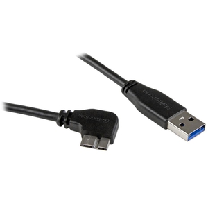 Micro USB 3.0 片側L型スリムケーブル オス/オス L型右向きマイクロUSB 1m USB 3.0 A - USB 3.0 Micro-B (Micro USB 3.0 片側L型スリムケーブル オス/オス L型右向きマイクロUSB 1m USB 3.0 A - USB 3.0 Micro-B)