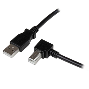 1m USB 2.0 ケーブル タイプA (オス) - タイプB/L型右向き (オス) ブラック (1m USB 2.0 ケーブル タイプA (オス) - タイプB/L型右向き (オス) ブラック)