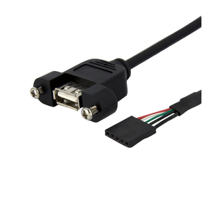 30cm USB 2.0パネルマウント型変換ケーブル USBマザーボードヘッダー(5ピン) メス - パネルマウント用USB Aポート メス (30cm USB 2.0パネルマウントガタヘンカンケーブル USBマザーボードヘッダー(5ピン) メス - パネルマウントヨウUSB Aポート メス)