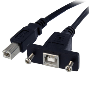 30cm USB2.0 パネルマウント型ケーブル パネルマウント用USB Bポート(メス) - USB Bポート(オス) (30cm USB2.0 パネルマウントガタケーブル パネルマウントヨウUSB Bポート(メス) - USB Bポート(オス))
