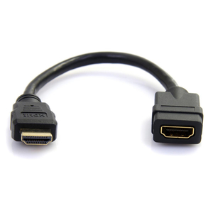 HDMI 1.4延長ケーブル/15cm/4K30Hz/3D映像/イーサネット対応/オス - メス/ブラック/Hight Speed HDMI®/ハイスピード/モニター ディスプレイ コード (HDMI 1.4エンチョウケーブル/15cm/4K30Hz/3Dエイゾウ/イーサネットタイオウ/オス - メス/ブラック/Hight Speed HDMI®/ハイスピード/モニター ディスプレイ コード)