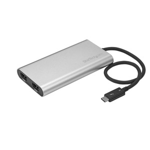 Thunderbolt 3 - 2ポートHDMI変換アダプタ 4K/60Hz対応 MacとWindowsに対応 サンダーボルト3(USB Type-C)/オス - 2x HDMI/メス (Thunderbolt 3 - 2ポートHDMIヘンカンアダプタ 4K/60Hzタイオウ MacトWindowsニタイオウ サンダーボルト3(USB Type-C)/オス - 2x HDMI/メス)