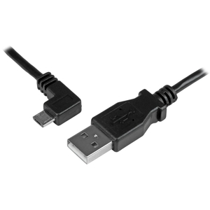 スマホ充電Micro-USBケーブル 0.5m L型(90度)左向きマイクロUSB (オス) - USB (オス) 24AWG Micro-USB充電/データ転送ケーブル (スマホジュウデンMicro-USBケーブル 0.5m Lガタ(90ド)ヒダリムキマイクロUSB (オス) - USB (オス) 24AWG Micro-USBジュウデン/データテンソウケーブル)