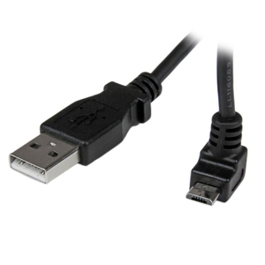 L型上向き microUSBケーブル USB-A(オス) - マイクロ B(オス) 2m (Lガタウエムキ microUSBケーブル USB-A(オス) - マイクロ B(オス) 2m)