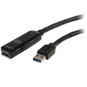 USBケーブル/USB 3.0(5Gbps)/5m/アクティブタイプ/Type-A - Type-A/オス - メス/ACアダプター付属/ブラック/USB 延長コード/リピーター ロング エクステンダー ケーブル (USB 3.0 アクティブリピーターケーブル 5m Type-A(オス) - Type-A(メス))