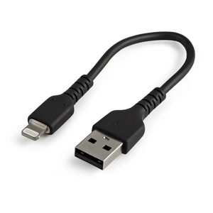 高耐久Lightning - USB-Aケーブル/15cm/ブラック/アラミド繊維補強/iPhone 12、iPad対応/Apple MFi認証/アップルライトニング - USB Type-A充電同期ケーブル (コウタイキュウLightning - USB-Aケーブル/15cm/ブラック/アラミドセンイホキョウ/iPhone 12、iPadタイオウ/Apple MFiニンショウ/アップルライトニング - USB Type-Aジュウデンドウキケーブル)