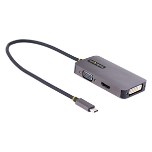 ディスプレイアダプター/USB Type-C接続/シングルモニター/4K60Hz HDMI/DVI/VGA/Thunderbolt 3 & 4/各種OS対応/3-in-1 USB Type-C マルチポートビデオ変換アダプター (ディスプレイアダプター/USB Type-Cセツゾク/シングルモニター/4K60Hz HDMI/DVI/VGA/Thunderbolt 3 & 4/カクシュOSタイオウ/3-in-1 USB Type-C マルチポートビデオヘンカンアダプター)