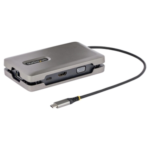 マルチポートアダプター/USB-C接続/デュアルモニター/4K60Hz HDMI 2.0b & 1080p VGA/100W USB PD パススルー/USB 3.2 Gen 2 10Gbpsハブ(1xUSB-C、2xUSB-A)/ギガビット有線LAN/MST機能/25cmケーブル/多機能USBハブ (マルチポートアダプター/USB-セツゾク/デュアルモニター/4K60Hz HDMI 2.0b & 1080p VGA/100W USB PD パススルー/USB 3.2 Gen 2 10Gbpsハブ(1xUSB-C、2xUSB-A)/ギガビットユウセンLAN/MSTキノウ/25cmケーブル/タキノウUSBハブ)