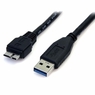 0.5m ブラック SuperSpeed USB 3.0ケーブル (A - micro-B) 50c...