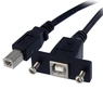 90cm USB2.0 パネルマウント型ケーブル　パネルマウント用USB Bポート(メス)－USB ...