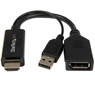 HDMI - DisplayPort変換アダプタ(USBバスパワー対応) 4K解像度 入力:HDMI...