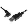 充電&同期用 Micro USBケーブル 2m L型左向き USB A オス - USBマイ...