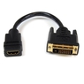 HDMI - DVI-D変換ケーブルアダプタ 20cm HDMI メス - DVI オス 1920x...