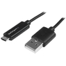 1m Micro USB 充電ケーブル (充電お知らせLEDライト付き) USB(オス) - マイク...