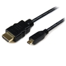 1m イーサネット対応ハイスピードHDMI - HDMI Micro変換ケーブル HDMI(タイプA...