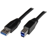 USB 3.0 アクティブリピーターケーブル USB A(オス) - USB B(オス) 10m U...