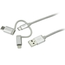 iPhone/アイフォン/スマホタイオウマルチジュウデンチャージングケーブル(1m) USB-A -...
