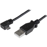 スマホジュウデンMicro-USBケーブル 0.5m Lガタ(90ド)ミギムキマイクロUSB (オス...