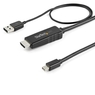 HDMI - Mini DisplayPort ヘンカンケーブル 2m 4K/30Hz USBバスパ...