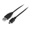 ミニUSBヘンカンケーブル 2m/USB-A(4ピン オス) - ミニ USB(5ピン オス)/US...