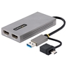ディスプレイアダプター/USB-C & USB-Aセツゾク/デュアルディスプレイ/HDMI(1x 4...